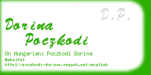 dorina poczkodi business card